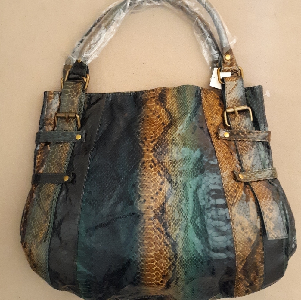 😎🐍Beautiful Snake-print Tote Bag!👜